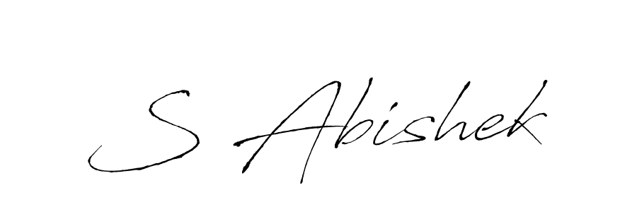 How to make S Abishek signature? Antro_Vectra is a professional autograph style. Create handwritten signature for S Abishek name. S Abishek signature style 6 images and pictures png