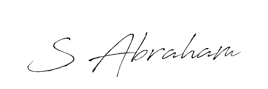 How to make S Abraham name signature. Use Antro_Vectra style for creating short signs online. This is the latest handwritten sign. S Abraham signature style 6 images and pictures png