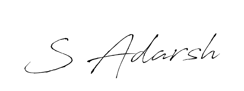 Design your own signature with our free online signature maker. With this signature software, you can create a handwritten (Antro_Vectra) signature for name S Adarsh. S Adarsh signature style 6 images and pictures png