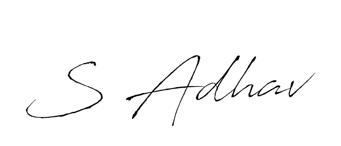 Also You can easily find your signature by using the search form. We will create S Adhav name handwritten signature images for you free of cost using Antro_Vectra sign style. S Adhav signature style 6 images and pictures png