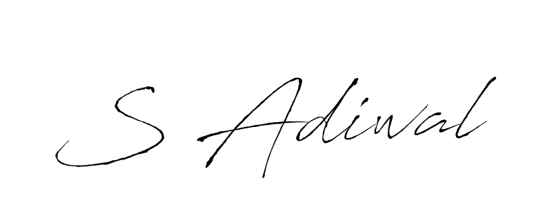 Make a beautiful signature design for name S Adiwal. With this signature (Antro_Vectra) style, you can create a handwritten signature for free. S Adiwal signature style 6 images and pictures png