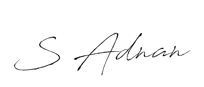 This is the best signature style for the S Adnan name. Also you like these signature font (Antro_Vectra). Mix name signature. S Adnan signature style 6 images and pictures png