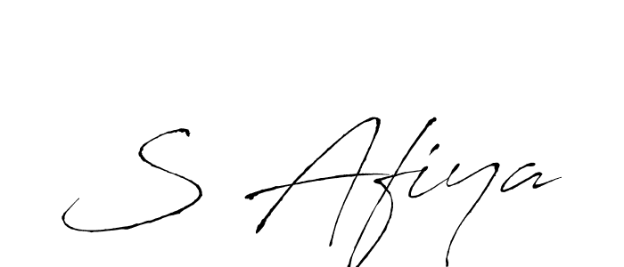 Make a beautiful signature design for name S Afiya. With this signature (Antro_Vectra) style, you can create a handwritten signature for free. S Afiya signature style 6 images and pictures png
