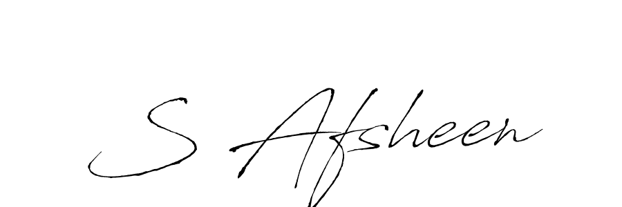 How to make S Afsheen name signature. Use Antro_Vectra style for creating short signs online. This is the latest handwritten sign. S Afsheen signature style 6 images and pictures png