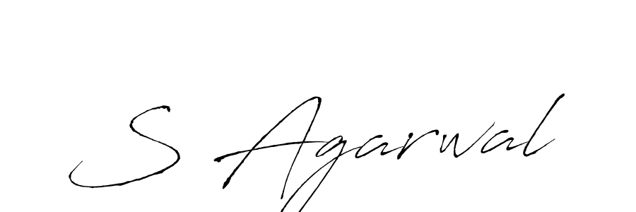 Make a beautiful signature design for name S Agarwal. With this signature (Antro_Vectra) style, you can create a handwritten signature for free. S Agarwal signature style 6 images and pictures png