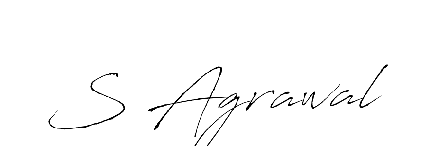 Create a beautiful signature design for name S Agrawal. With this signature (Antro_Vectra) fonts, you can make a handwritten signature for free. S Agrawal signature style 6 images and pictures png