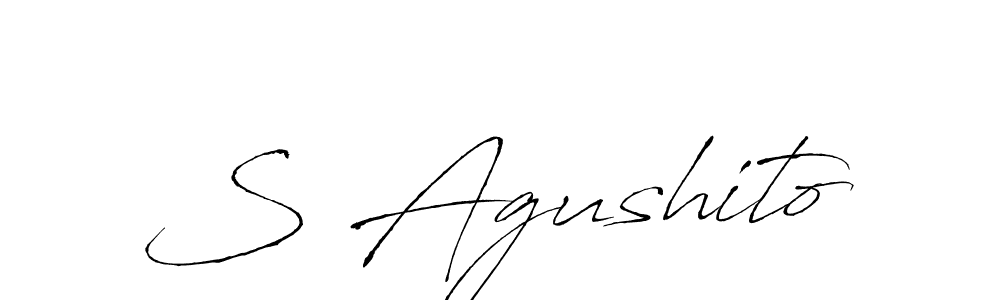 You can use this online signature creator to create a handwritten signature for the name S Agushito. This is the best online autograph maker. S Agushito signature style 6 images and pictures png