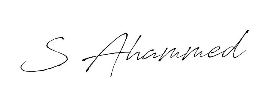 How to make S Ahammed name signature. Use Antro_Vectra style for creating short signs online. This is the latest handwritten sign. S Ahammed signature style 6 images and pictures png