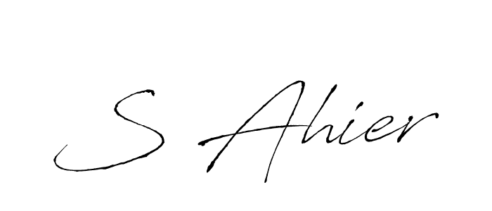 Similarly Antro_Vectra is the best handwritten signature design. Signature creator online .You can use it as an online autograph creator for name S Ahier. S Ahier signature style 6 images and pictures png