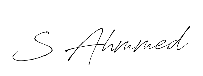 How to make S Ahmmed name signature. Use Antro_Vectra style for creating short signs online. This is the latest handwritten sign. S Ahmmed signature style 6 images and pictures png