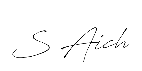 How to make S Aich name signature. Use Antro_Vectra style for creating short signs online. This is the latest handwritten sign. S Aich signature style 6 images and pictures png