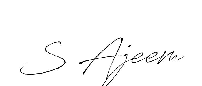 You can use this online signature creator to create a handwritten signature for the name S Ajeem. This is the best online autograph maker. S Ajeem signature style 6 images and pictures png