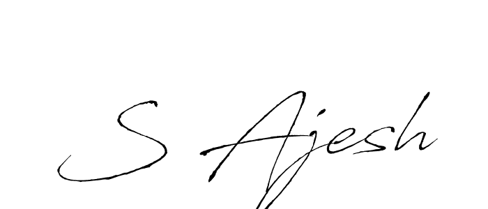You can use this online signature creator to create a handwritten signature for the name S Ajesh. This is the best online autograph maker. S Ajesh signature style 6 images and pictures png