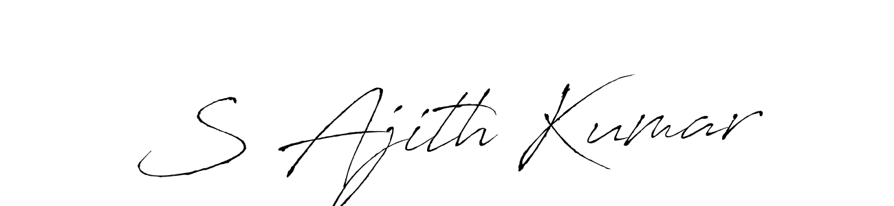 You should practise on your own different ways (Antro_Vectra) to write your name (S Ajith Kumar) in signature. don't let someone else do it for you. S Ajith Kumar signature style 6 images and pictures png