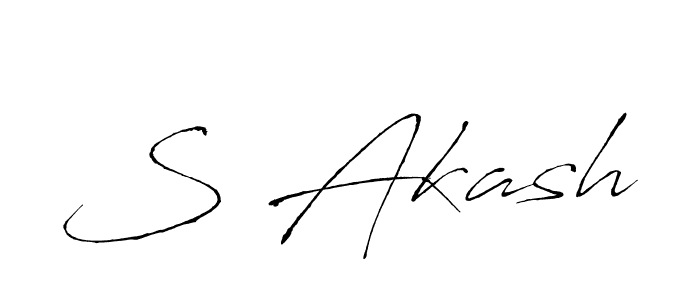 How to make S Akash name signature. Use Antro_Vectra style for creating short signs online. This is the latest handwritten sign. S Akash signature style 6 images and pictures png