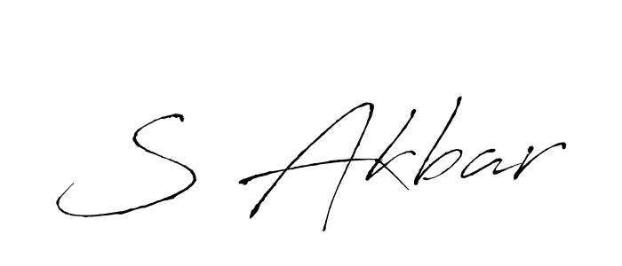 S Akbar stylish signature style. Best Handwritten Sign (Antro_Vectra) for my name. Handwritten Signature Collection Ideas for my name S Akbar. S Akbar signature style 6 images and pictures png