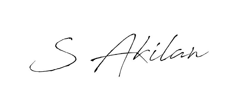 Make a beautiful signature design for name S Akilan. With this signature (Antro_Vectra) style, you can create a handwritten signature for free. S Akilan signature style 6 images and pictures png