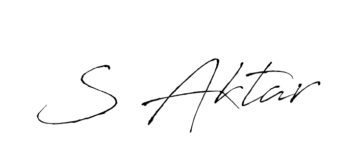 How to make S Aktar signature? Antro_Vectra is a professional autograph style. Create handwritten signature for S Aktar name. S Aktar signature style 6 images and pictures png