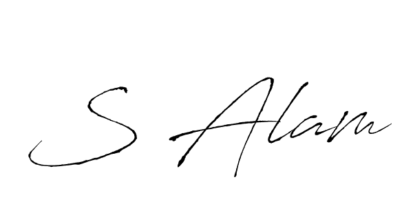 Use a signature maker to create a handwritten signature online. With this signature software, you can design (Antro_Vectra) your own signature for name S Alam. S Alam signature style 6 images and pictures png