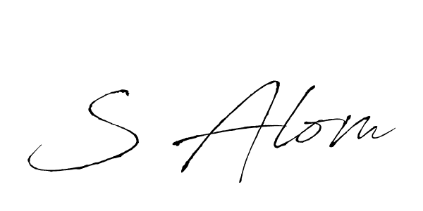 How to make S Alom signature? Antro_Vectra is a professional autograph style. Create handwritten signature for S Alom name. S Alom signature style 6 images and pictures png