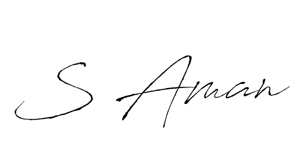 S Aman stylish signature style. Best Handwritten Sign (Antro_Vectra) for my name. Handwritten Signature Collection Ideas for my name S Aman. S Aman signature style 6 images and pictures png
