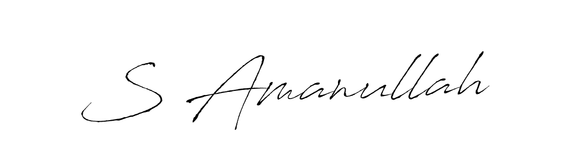The best way (Antro_Vectra) to make a short signature is to pick only two or three words in your name. The name S Amanullah include a total of six letters. For converting this name. S Amanullah signature style 6 images and pictures png