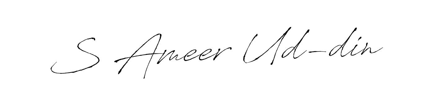 You should practise on your own different ways (Antro_Vectra) to write your name (S Ameer Ud-din) in signature. don't let someone else do it for you. S Ameer Ud-din signature style 6 images and pictures png