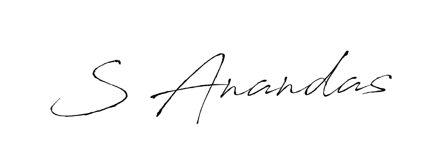 Also You can easily find your signature by using the search form. We will create S Anandas name handwritten signature images for you free of cost using Antro_Vectra sign style. S Anandas signature style 6 images and pictures png