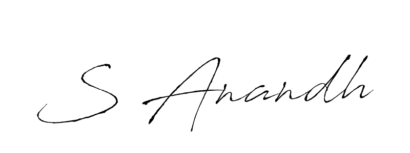 Make a beautiful signature design for name S Anandh. With this signature (Antro_Vectra) style, you can create a handwritten signature for free. S Anandh signature style 6 images and pictures png