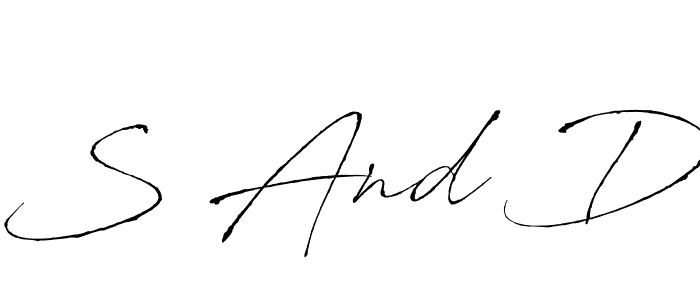 Design your own signature with our free online signature maker. With this signature software, you can create a handwritten (Antro_Vectra) signature for name S And D. S And D signature style 6 images and pictures png