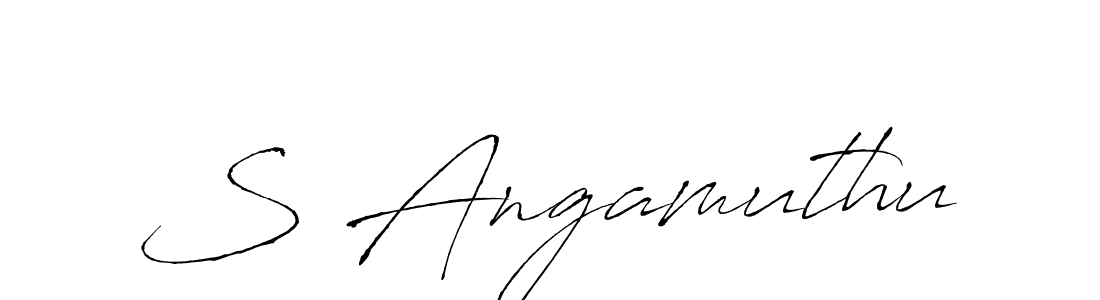 Design your own signature with our free online signature maker. With this signature software, you can create a handwritten (Antro_Vectra) signature for name S Angamuthu. S Angamuthu signature style 6 images and pictures png