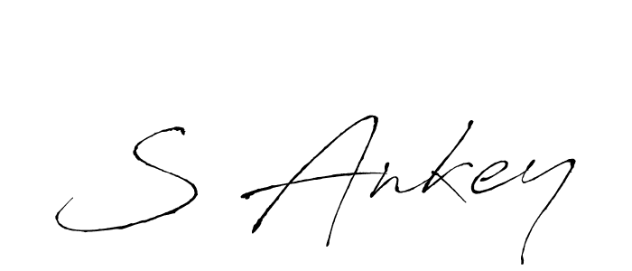 Create a beautiful signature design for name S Ankey. With this signature (Antro_Vectra) fonts, you can make a handwritten signature for free. S Ankey signature style 6 images and pictures png