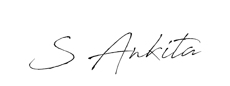 Create a beautiful signature design for name S Ankita. With this signature (Antro_Vectra) fonts, you can make a handwritten signature for free. S Ankita signature style 6 images and pictures png
