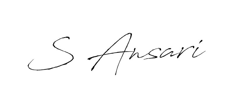 Use a signature maker to create a handwritten signature online. With this signature software, you can design (Antro_Vectra) your own signature for name S Ansari. S Ansari signature style 6 images and pictures png