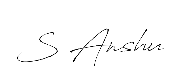 How to Draw S Anshu signature style? Antro_Vectra is a latest design signature styles for name S Anshu. S Anshu signature style 6 images and pictures png
