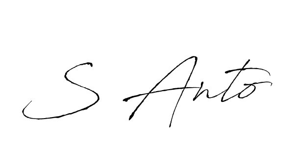 Make a beautiful signature design for name S Anto. Use this online signature maker to create a handwritten signature for free. S Anto signature style 6 images and pictures png