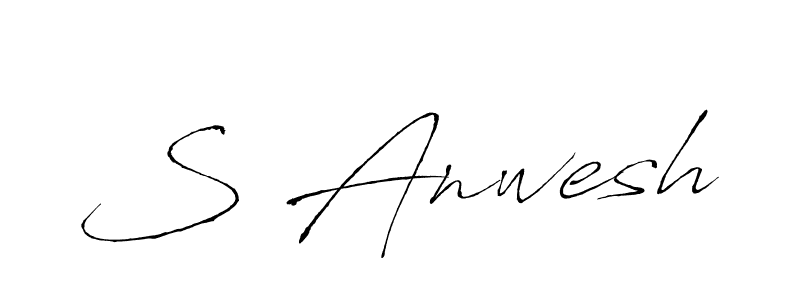 Make a beautiful signature design for name S Anwesh. With this signature (Antro_Vectra) style, you can create a handwritten signature for free. S Anwesh signature style 6 images and pictures png