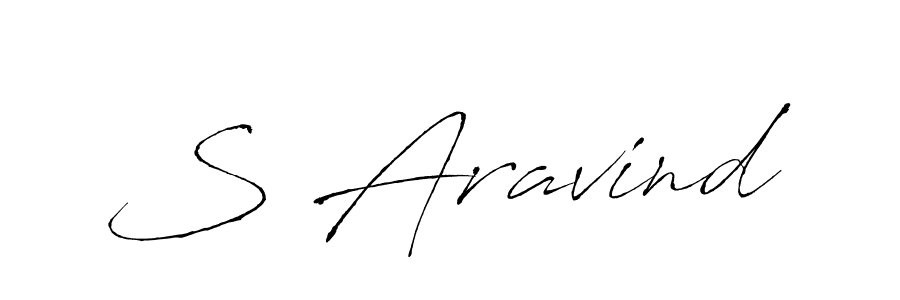 Design your own signature with our free online signature maker. With this signature software, you can create a handwritten (Antro_Vectra) signature for name S Aravind. S Aravind signature style 6 images and pictures png