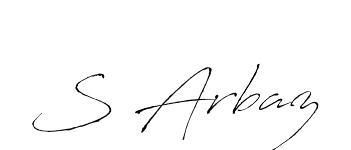 Make a beautiful signature design for name S Arbaz. With this signature (Antro_Vectra) style, you can create a handwritten signature for free. S Arbaz signature style 6 images and pictures png