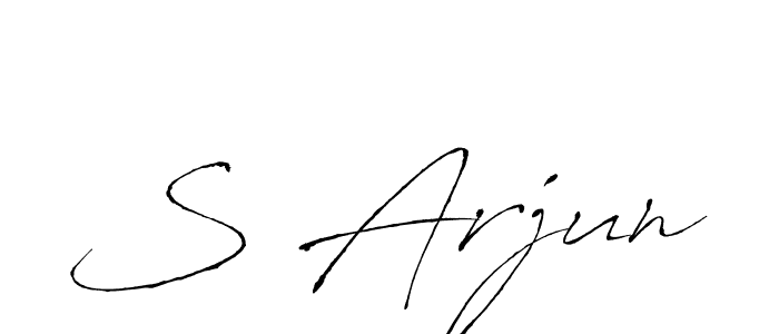 Create a beautiful signature design for name S Arjun. With this signature (Antro_Vectra) fonts, you can make a handwritten signature for free. S Arjun signature style 6 images and pictures png