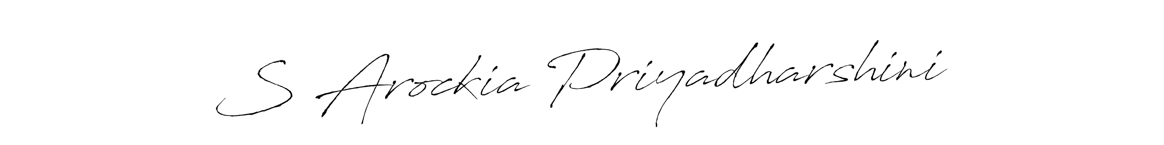 Use a signature maker to create a handwritten signature online. With this signature software, you can design (Antro_Vectra) your own signature for name S Arockia Priyadharshini. S Arockia Priyadharshini signature style 6 images and pictures png