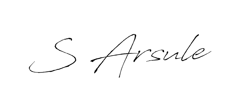 Create a beautiful signature design for name S Arsule. With this signature (Antro_Vectra) fonts, you can make a handwritten signature for free. S Arsule signature style 6 images and pictures png