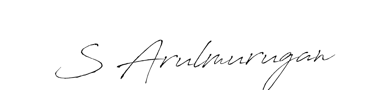 Create a beautiful signature design for name S Arulmurugan. With this signature (Antro_Vectra) fonts, you can make a handwritten signature for free. S Arulmurugan signature style 6 images and pictures png