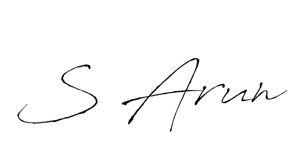 S Arun stylish signature style. Best Handwritten Sign (Antro_Vectra) for my name. Handwritten Signature Collection Ideas for my name S Arun. S Arun signature style 6 images and pictures png