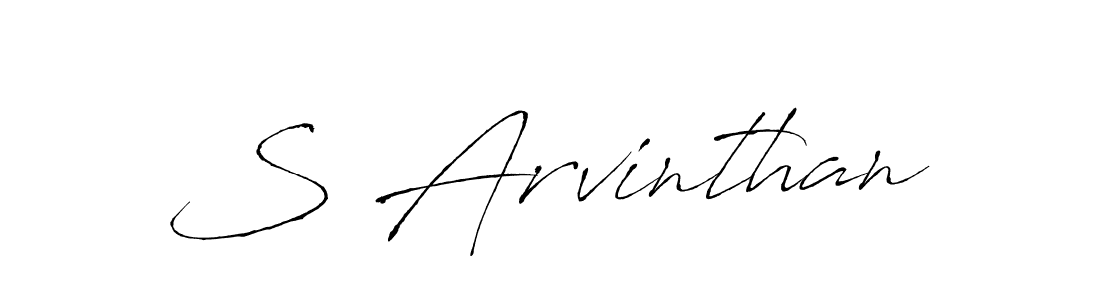 Use a signature maker to create a handwritten signature online. With this signature software, you can design (Antro_Vectra) your own signature for name S Arvinthan. S Arvinthan signature style 6 images and pictures png