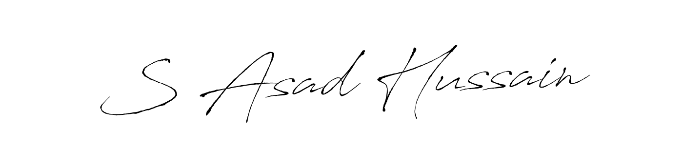 if you are searching for the best signature style for your name S Asad Hussain. so please give up your signature search. here we have designed multiple signature styles  using Antro_Vectra. S Asad Hussain signature style 6 images and pictures png