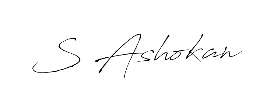 Use a signature maker to create a handwritten signature online. With this signature software, you can design (Antro_Vectra) your own signature for name S Ashokan. S Ashokan signature style 6 images and pictures png