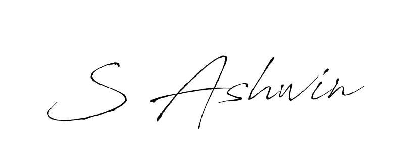 Make a beautiful signature design for name S Ashwin. With this signature (Antro_Vectra) style, you can create a handwritten signature for free. S Ashwin signature style 6 images and pictures png