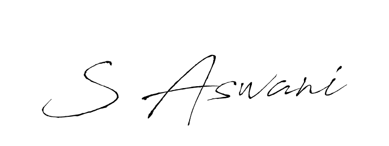 Antro_Vectra is a professional signature style that is perfect for those who want to add a touch of class to their signature. It is also a great choice for those who want to make their signature more unique. Get S Aswani name to fancy signature for free. S Aswani signature style 6 images and pictures png