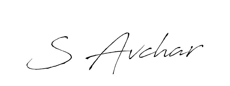 How to make S Avchar name signature. Use Antro_Vectra style for creating short signs online. This is the latest handwritten sign. S Avchar signature style 6 images and pictures png